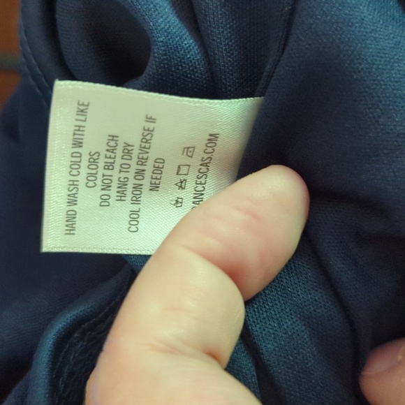 New with Tags Mi Ami Blue Lace Maxi Dress with Crisscross Stripes Women's Size S - Picture 6 of 6